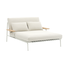 Settle Lounge Bed w. Armrest, Laze 1/Grey