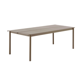 Linear Steel Table, Taupe, 3 kokoa