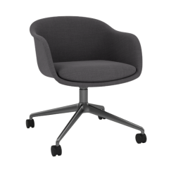 Fiber Conference Armchair Swivel Base w. Castors, Remix