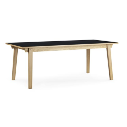 Slice Table Linoleum 90 x 200, musta