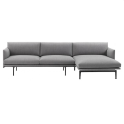 Outline Sofa Chaise Longue/ Oikea, 2 verhoiluvaihtoehtoa