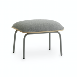 Pad Footstool, harmaa, harmaa/tammi