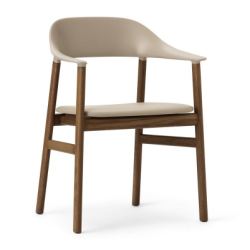 Herit Armchair, tumma tammi, 5 nahkaverhoiluväriä