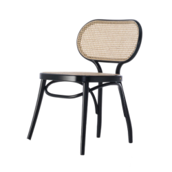 Bodystuhl, musta-rottinki